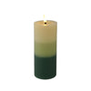 Bougie LED Lumineo effet flamme dégradé 11 cm vert
