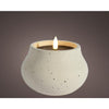 Lumineo bougie led effet flamme dia12cm crème
