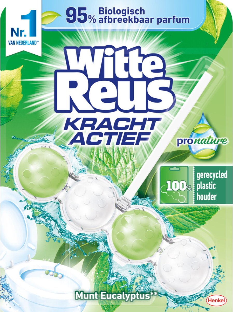 Bloc WC géant blanc power active pro nature menthe eucalyptus