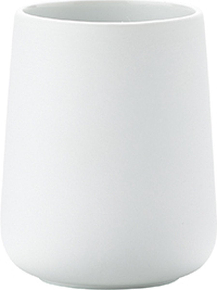 Zone Danemark nova gobelet à brosse à dents - gobelet pour brosses à dents - porte-brosse à dents - accessoires de salle de bain - 10 x 8 cm - blanc