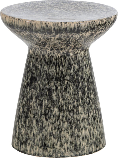 Table d'appoint Vtwonen fleck ø35x45 cm - céramique - mélange gris foncé