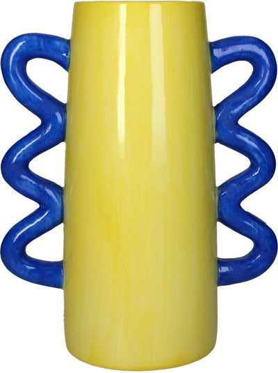 Vase collection Hd faïence jaune 21,7x12,5x26,7cm