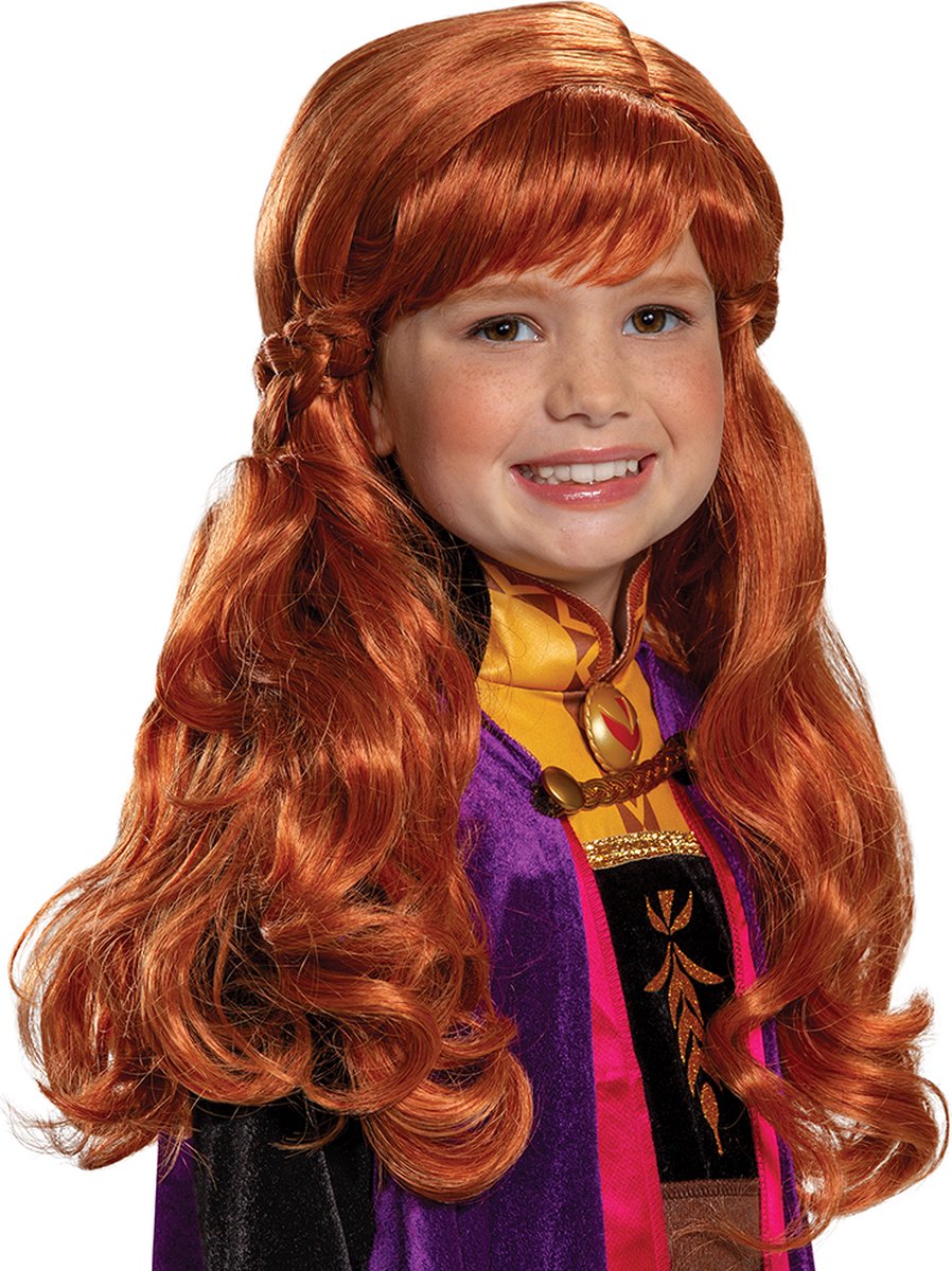 Déguisement Disney - La Reine des Neiges 2, Perruque Anna - enfant, taille unique enfant, filles