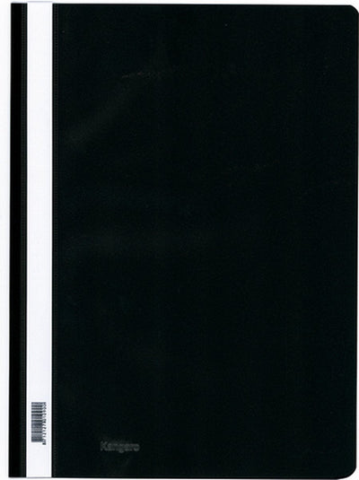 Dossier à fixation rapide Kangaro - a4 - pp - noir - rétractable de 25 pièces - k-22042