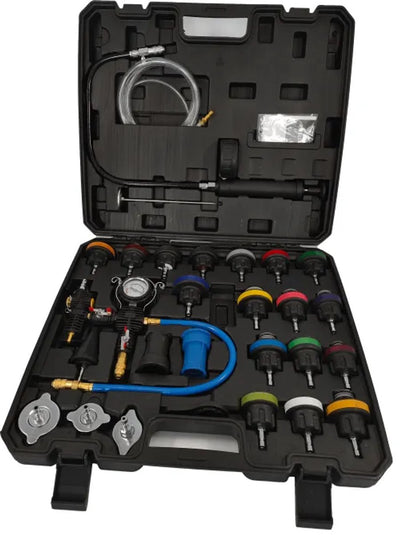 Kit de diagnostic du système de refroidissement Yato, 28 pièces, test de pression et kit de remplissage