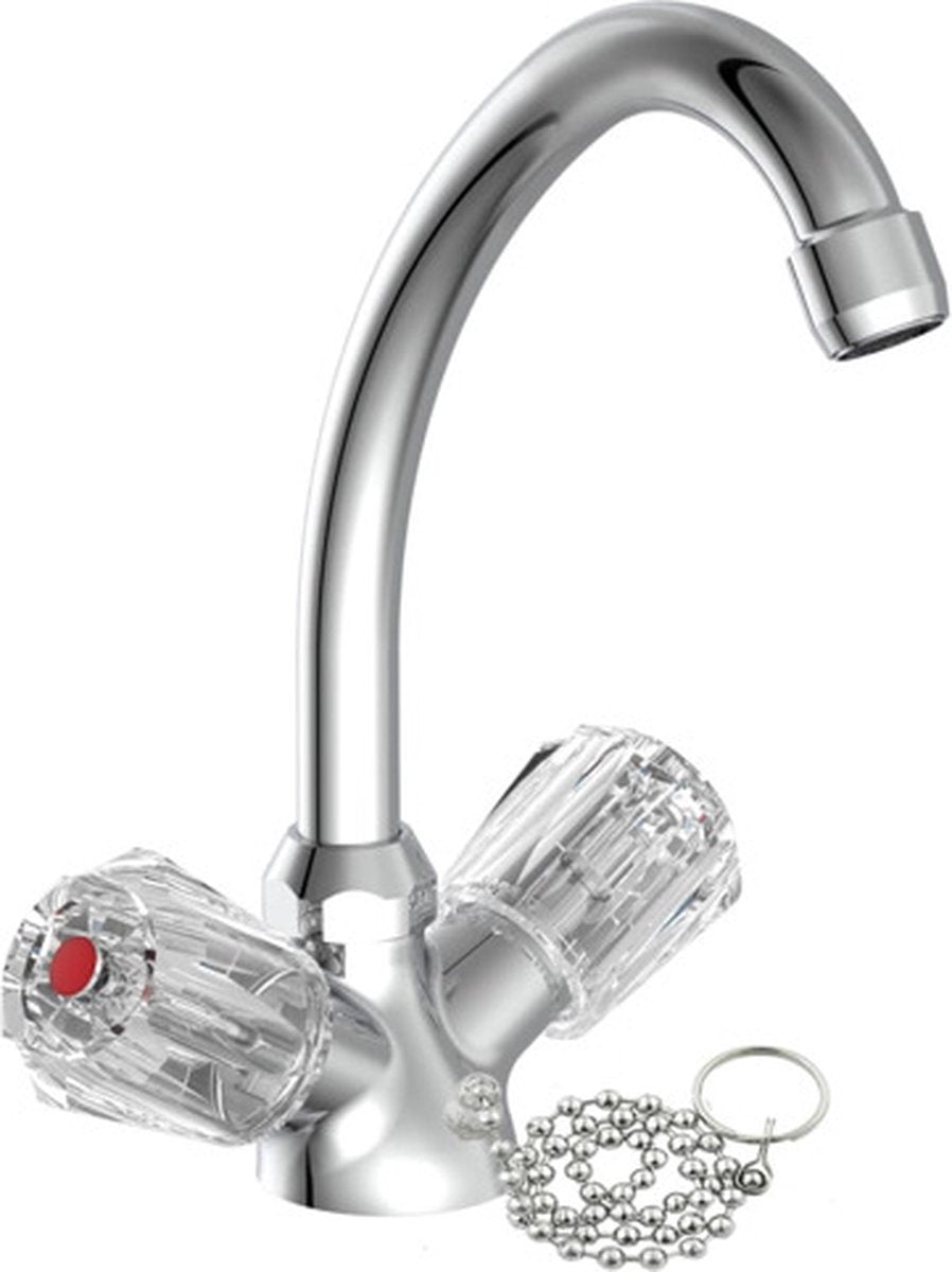 Schütte schütte lavabo-lavabos mixte grue à deux boutons Savino chrome -colored