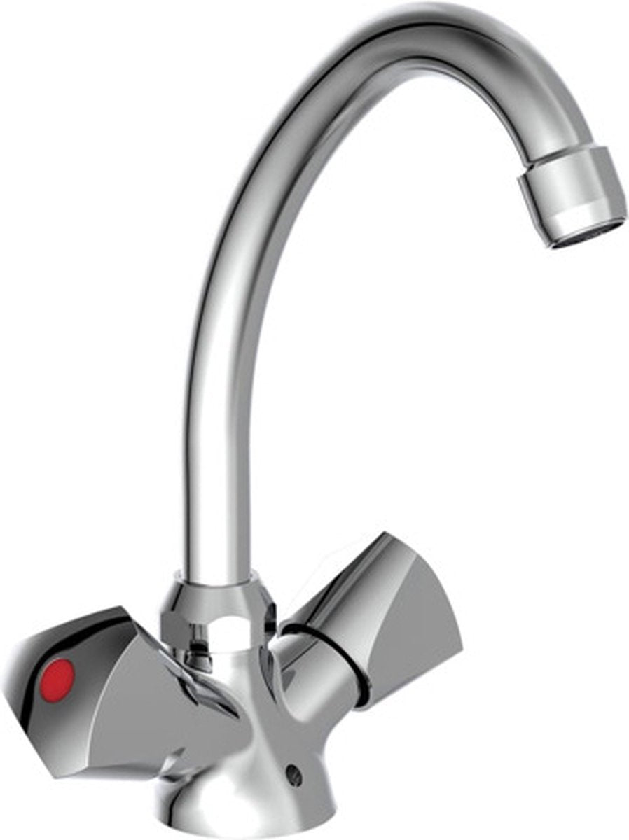 Schütte schütte lavabo-lavabos mixte grue à deux boutons Savino chrome -colored
