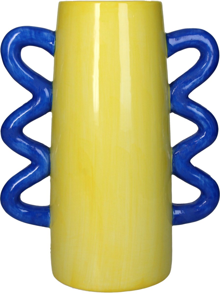 Vase collection Hd faïence jaune 21,7x12,5x26,7cm