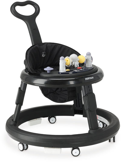 Chaise de marche Deryan Mover - avec barre de poussée - noir