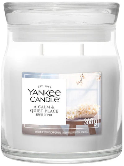 Bougie Yankee - bougie parfumée moyenne pour un endroit calme et tranquille - 50 heures de combustion - 2 mèches