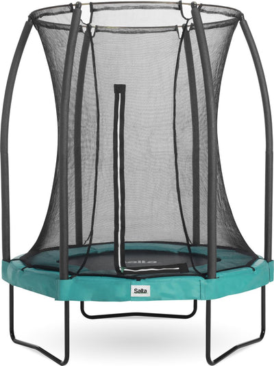 Salta Comfort Edition - ø 153 cm - trampoline rond avec filet de sécurité - vert - mini petit trampoline pour enfants