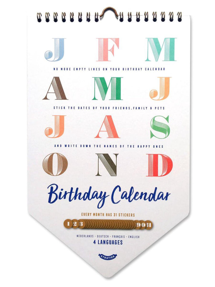 Calendrier des anniversaires éditeur stratier calendrier des anniversaires