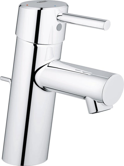 Robinet pour lavabo Grohe Concetto - bec bas - avec garniture de vidage - chrome - économie d'eau
