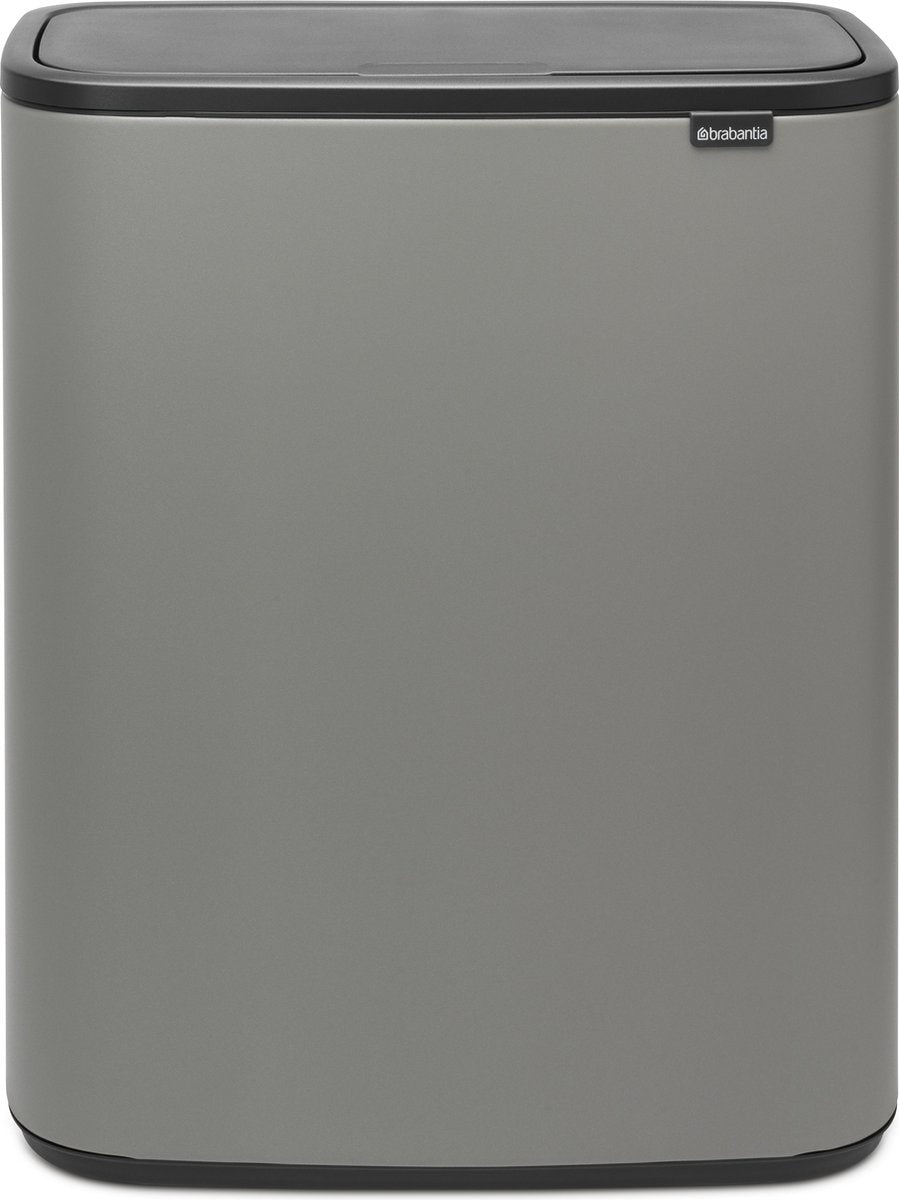 Poubelle Brabantia bo touch bin - 60 litres - 1 compartiment - gris béton minéral