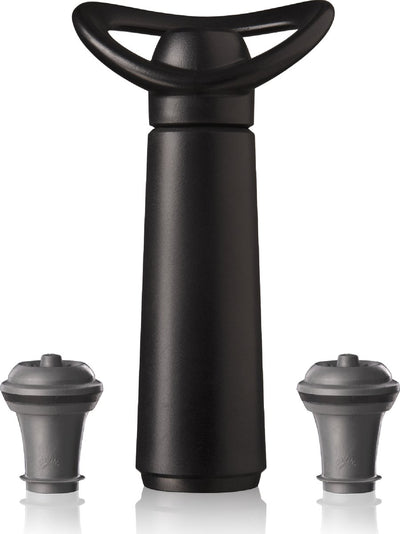 Vacuvin vacu vin économiseur de vin concerto noir | pompe à vin sous vide | 2 bouchons à vin sous vide