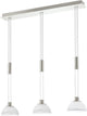 Eglo montefio - suspension - 3 lumières - nickel mat - verre albâtre - blanc
