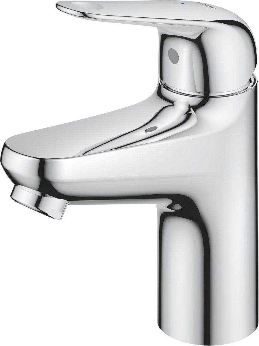 Robinet de lavabo Grohe Swift avec vidage push-open - taille S - économie d'énergie et d'eau - chrome