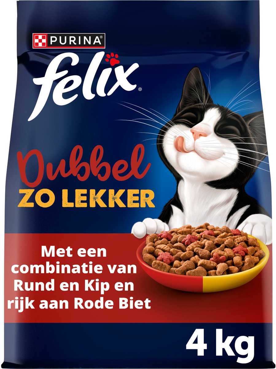 Felix deux fois plus savoureux - poulet au bœuf - 4 x 4kg