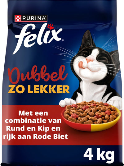 Felix deux fois plus savoureux - poulet au bœuf - 4 x 4kg