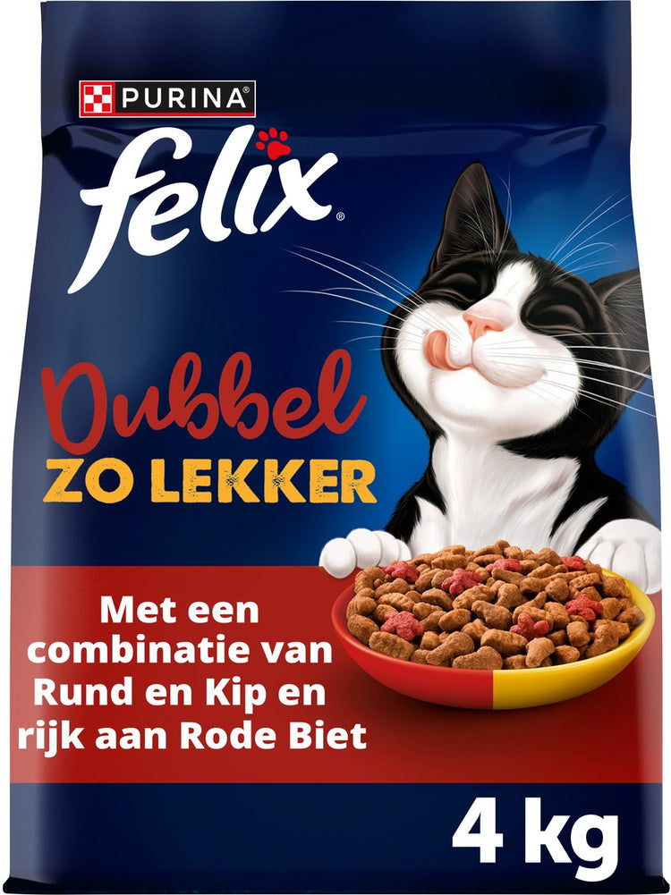 Felix deux fois plus savoureux - poulet au bœuf - 4 x 4kg