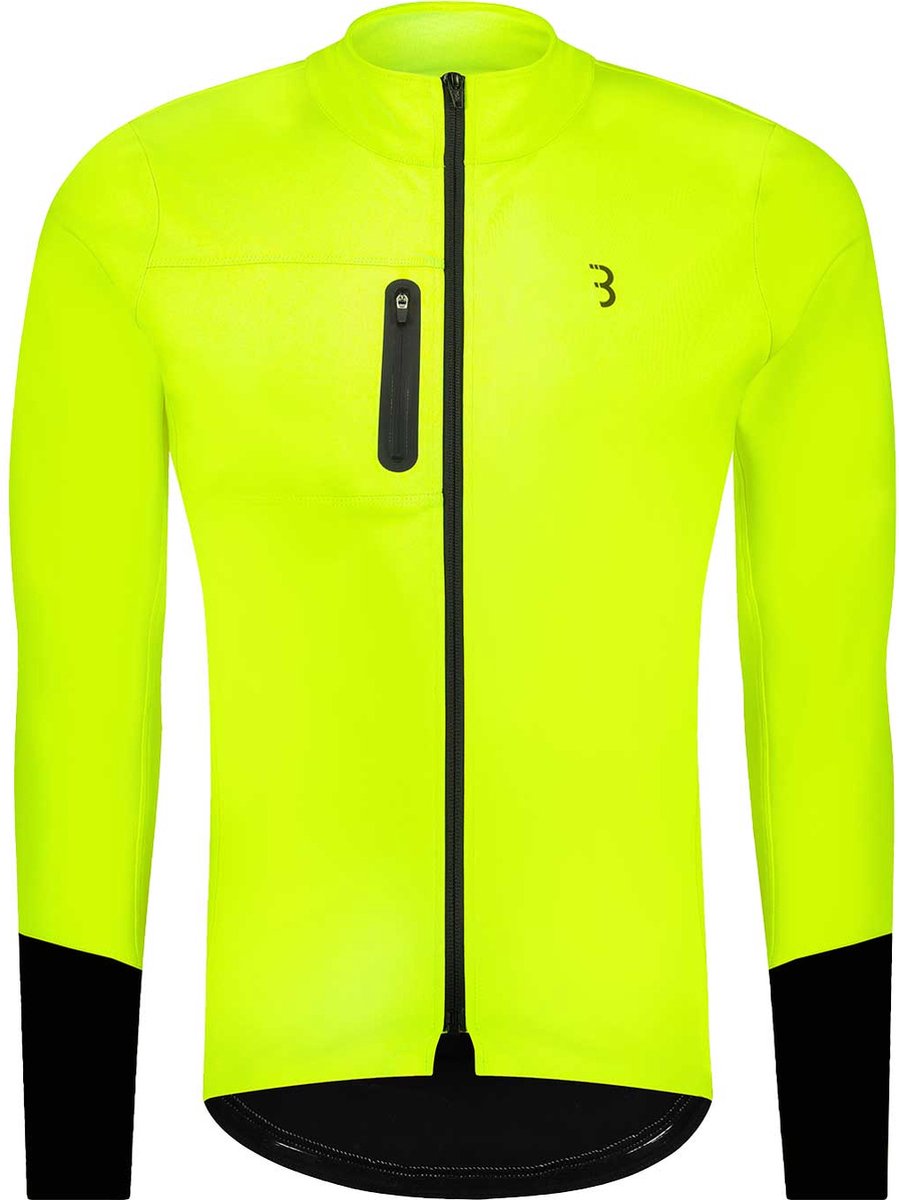 Bbb cycling coldguard veste de cyclisme - veste d'hiver - coupe-vent et hydrofuge - vêtements de vélo de course - jaune fluo - taille m - bbw-456