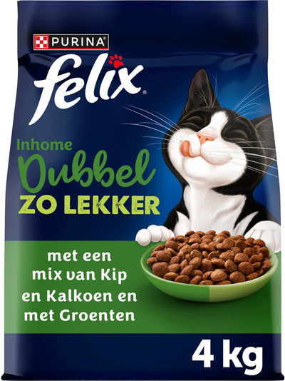 Felix deux fois plus savoureux à la maison - poulet dinde - 4 x 4kg