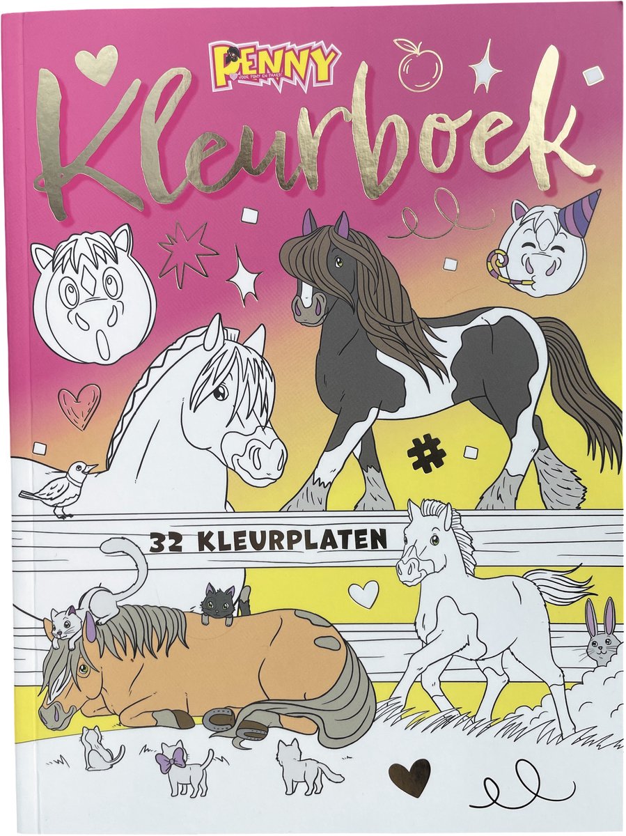 Livre de coloriage Penny pour enfants - livre de coloriage - livres de coloriage - dessin - trucs de cheval - livre de dessin - coloriage - pages à colorier - jouets licorne - artisanat - cheval - poneys - poney - jouets pour chevaux - cadeau fille