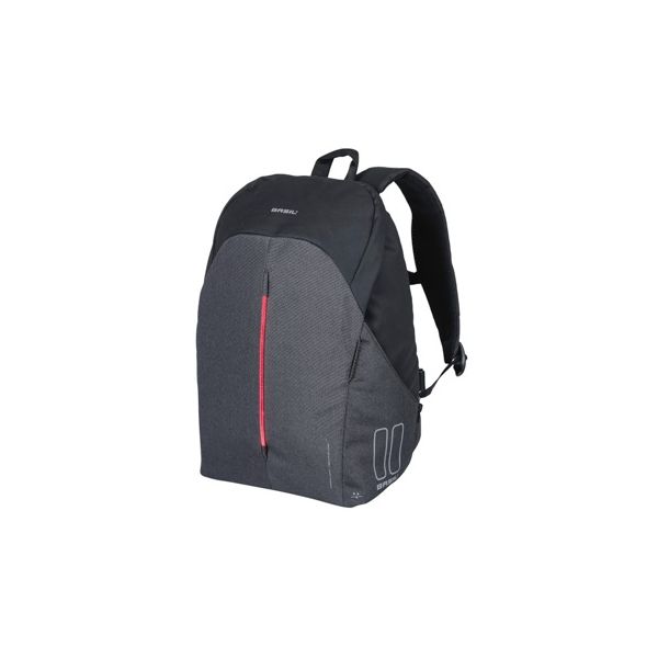 Basil B-Safe Commuter Nordlicht - sac à dos compact pour vélo électrique - 13L - noir