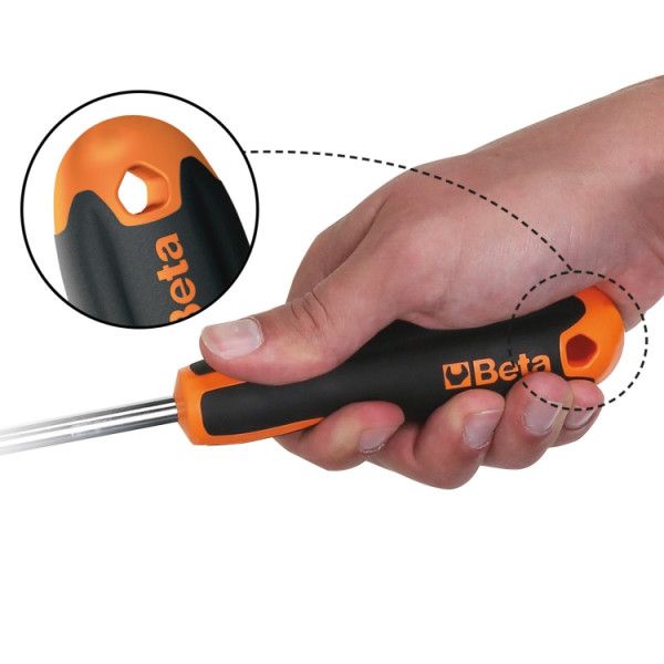 Tournevis Beta evox 1207e tx15 pour vis à profil Torx® - chromé, pointe brunie