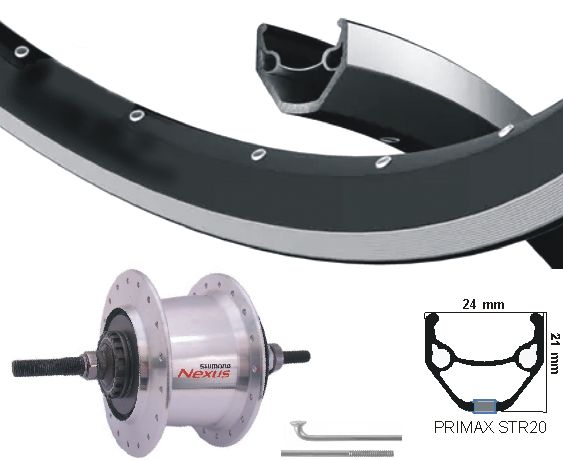 KGS Roue arrière 28 pouces (622) Connectez le lien noir argent 7 argent
