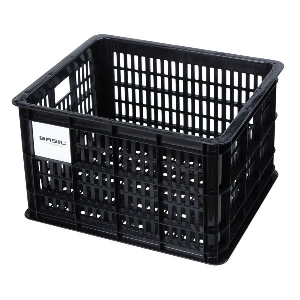 Basil fietskrat m - moyen - 29,5 litres - noir