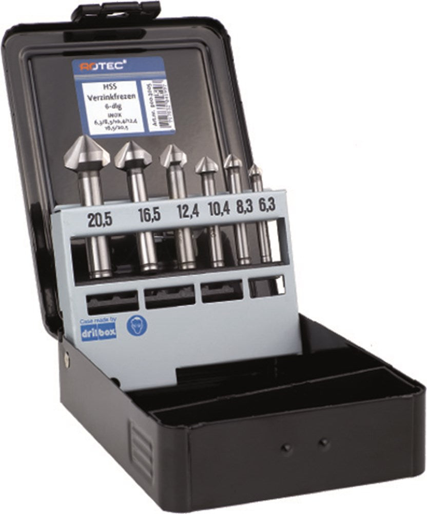 Jeu de fraises à fraiser Rotec 90°. acier inoxydable 6,3 20,5