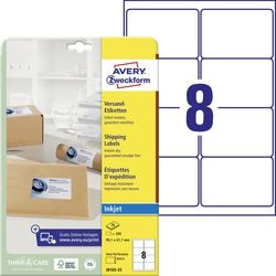 Étiquettes d'adresse avery blanches 200 pièces