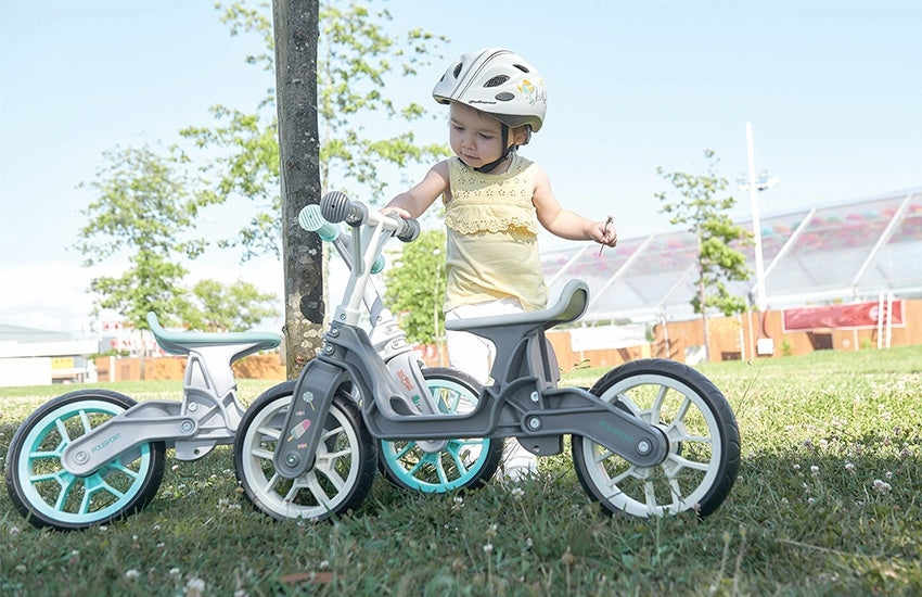 Polisport Balance Bike gris draisienne finition crème