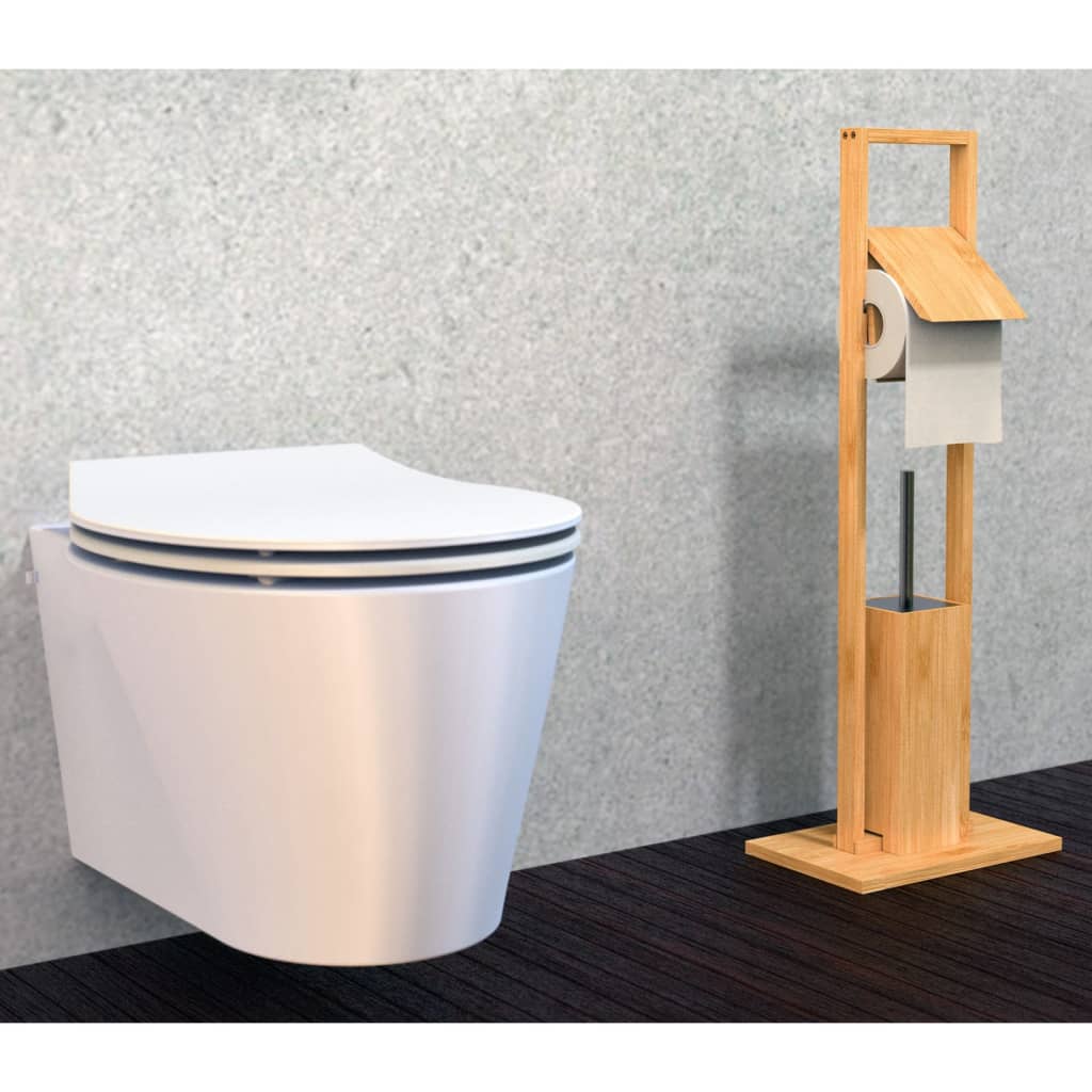 Eisl Eisl Toilet Set Toiletolen Toilet Brush Solder 30x21x82 cm BAMBOO