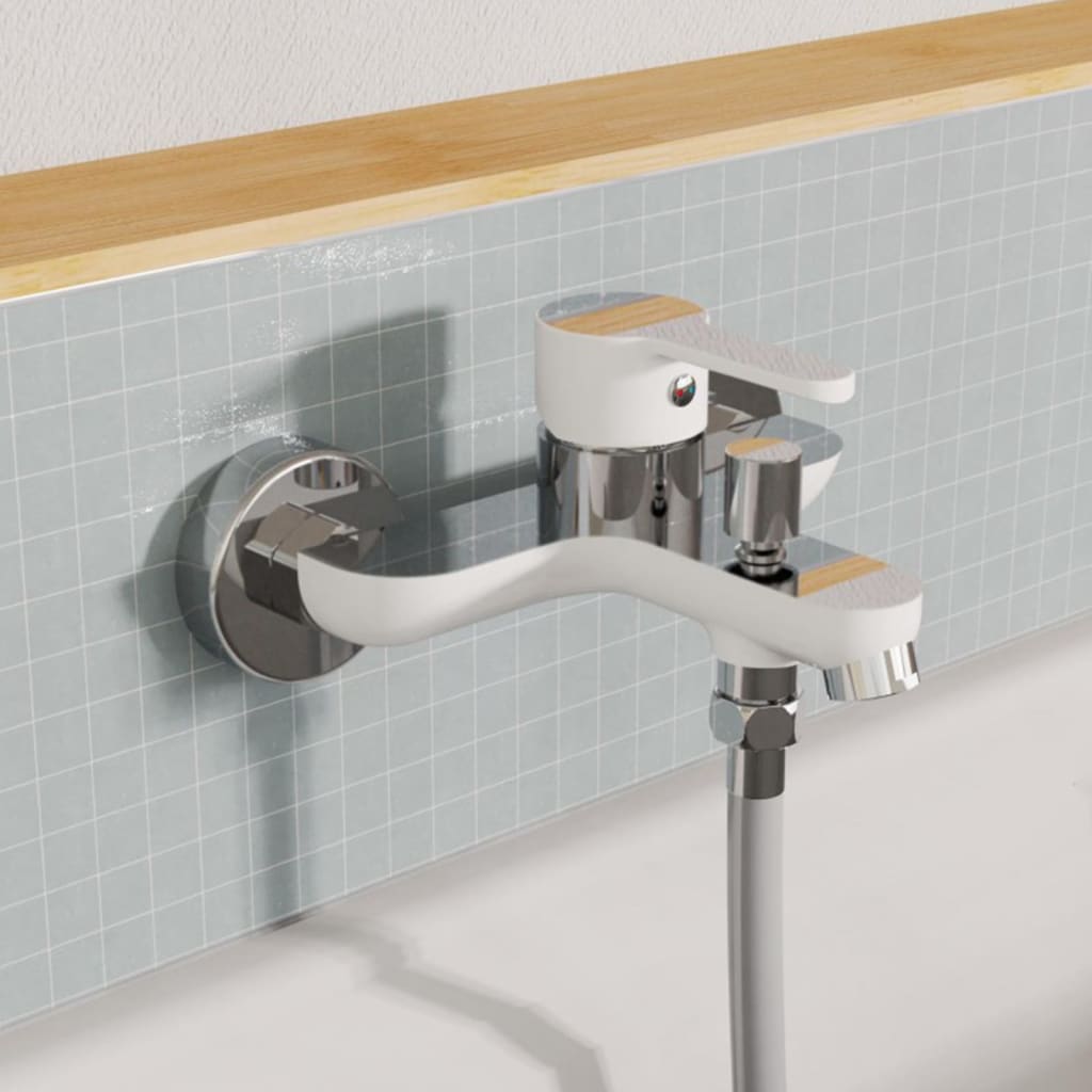 Mélangeur de salle de bain eisl eisl Diziani blanc et chrome -colored