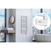 Radiateur de salle de bain eisl eisl avec minuterie 120x50x15 cm blanc