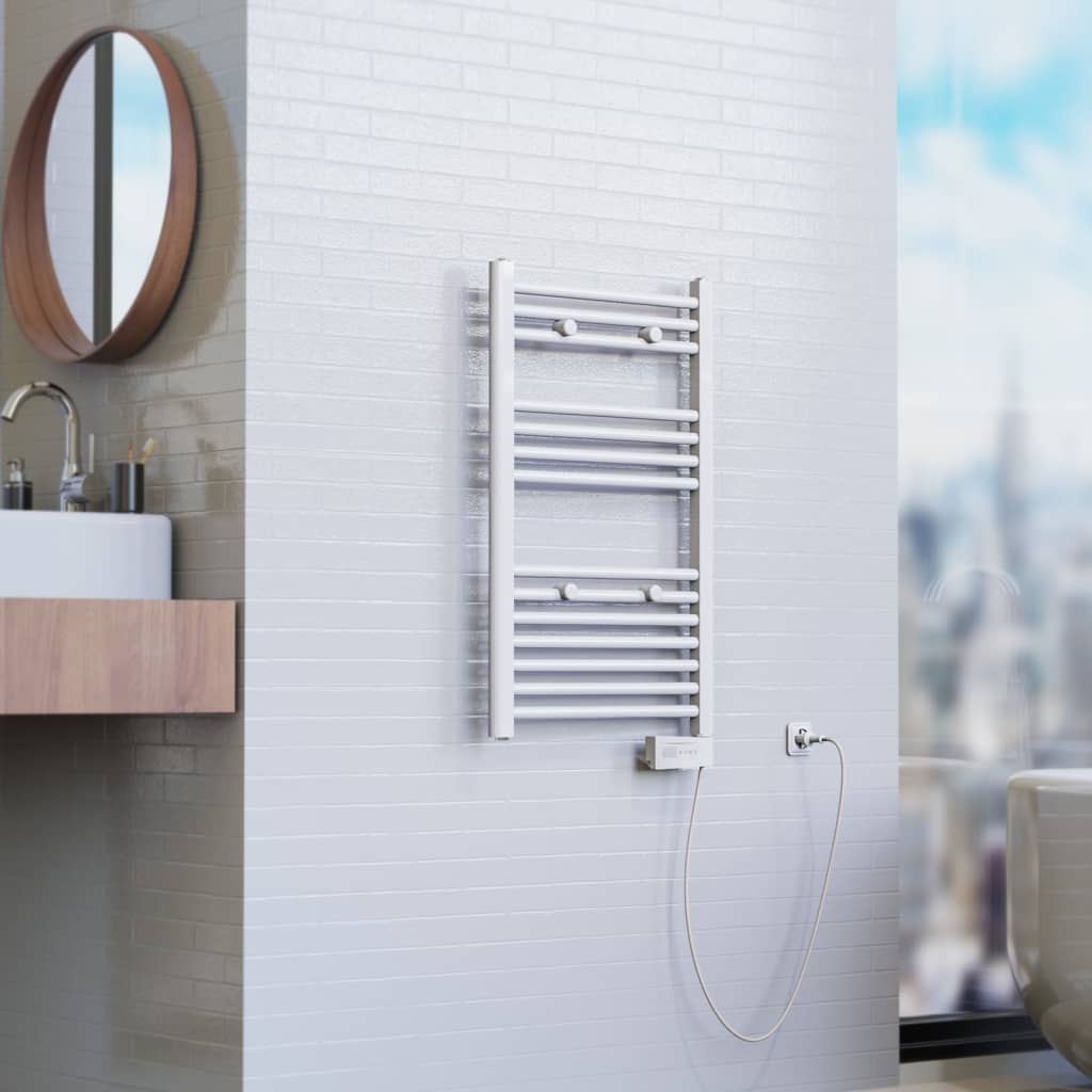 Radiateur de salle de bain eisl eisl avec minuterie 80x50x15 cm blanc