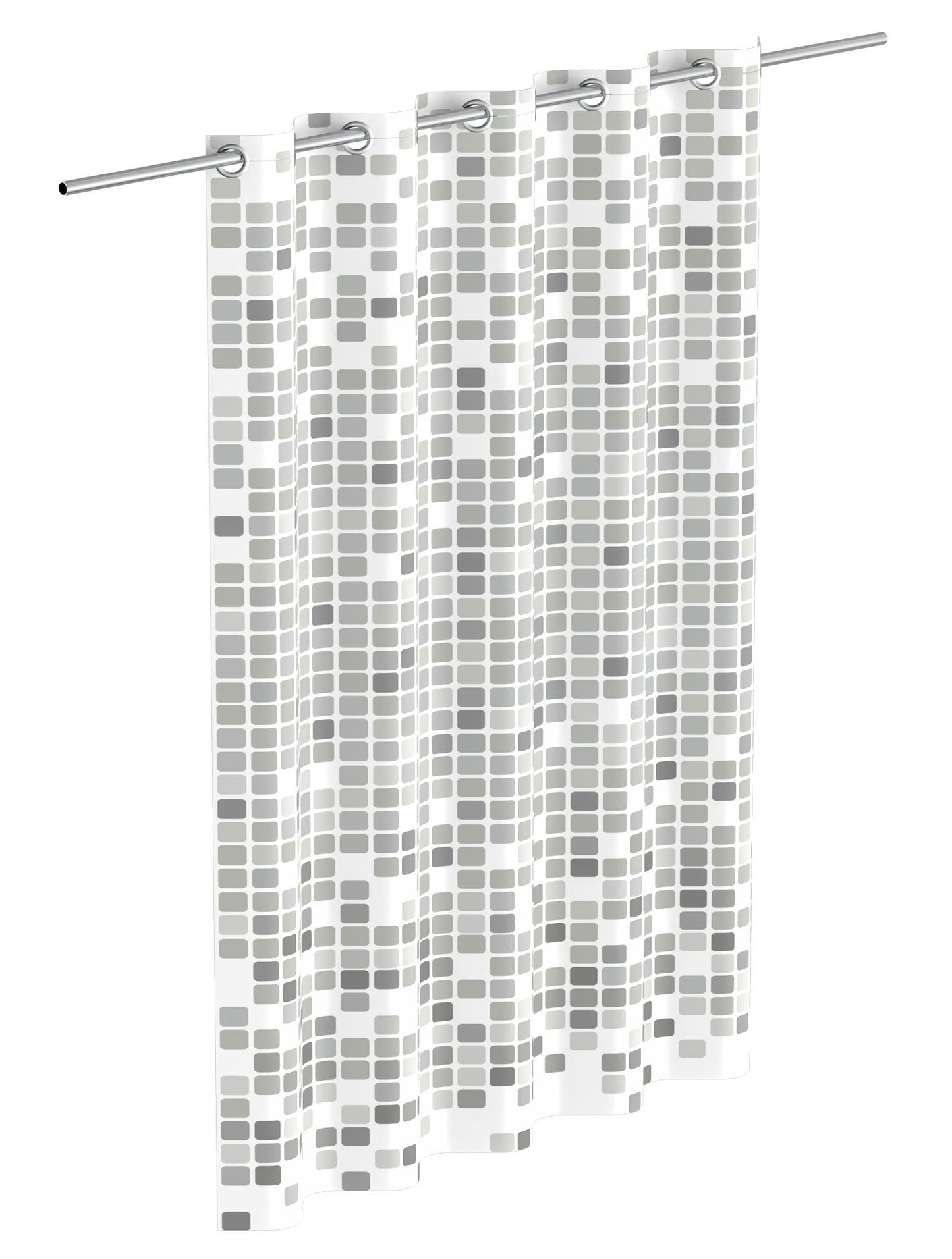 Eisl Eisl Douche rideau avec mosaïque 200x180x0,2 cm gris