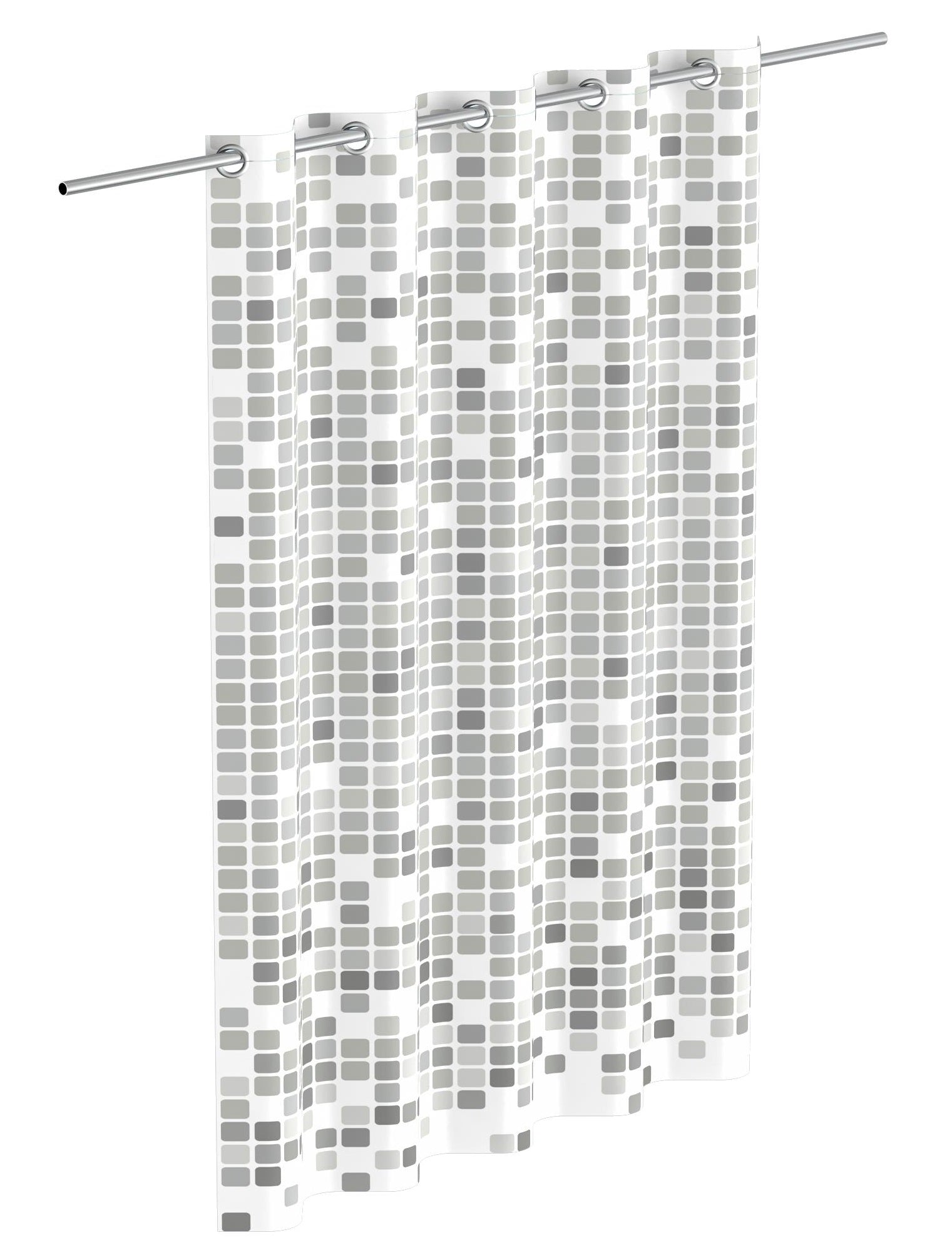 Eisl Eisl Douche rideau avec mosaïque 200x180x0,2 cm gris