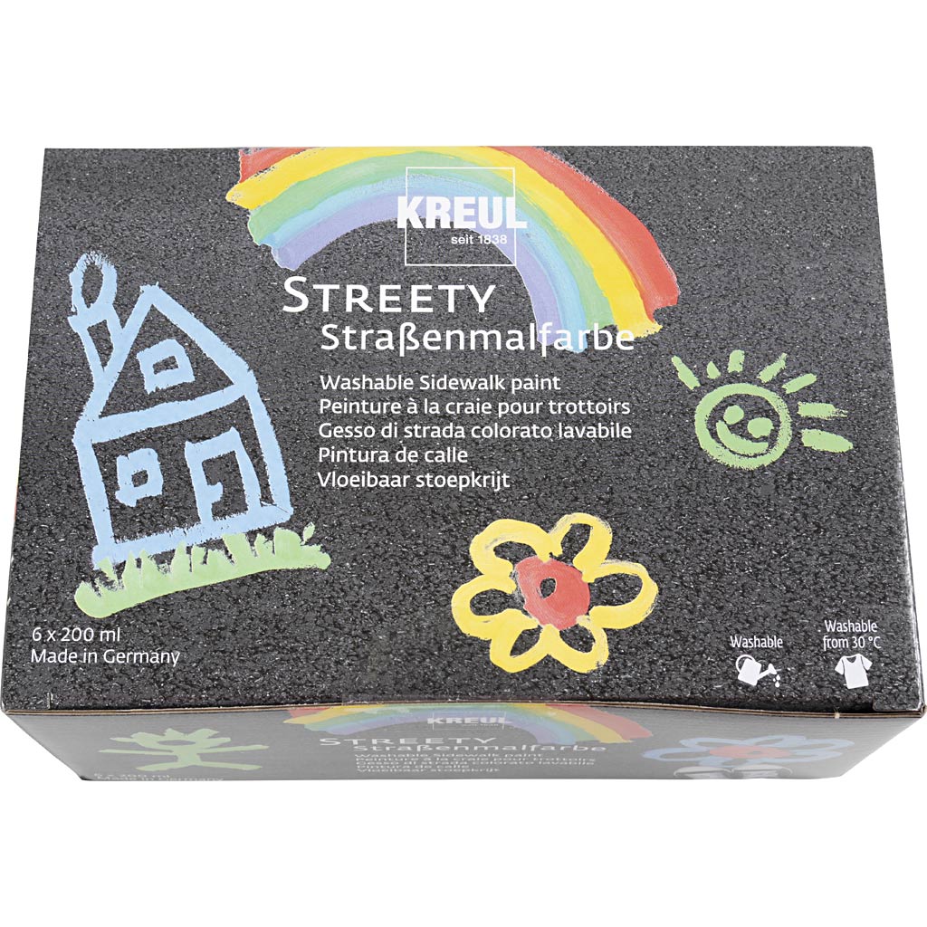 Paint à craie de trottoir, 6x200 ml 1 boîte