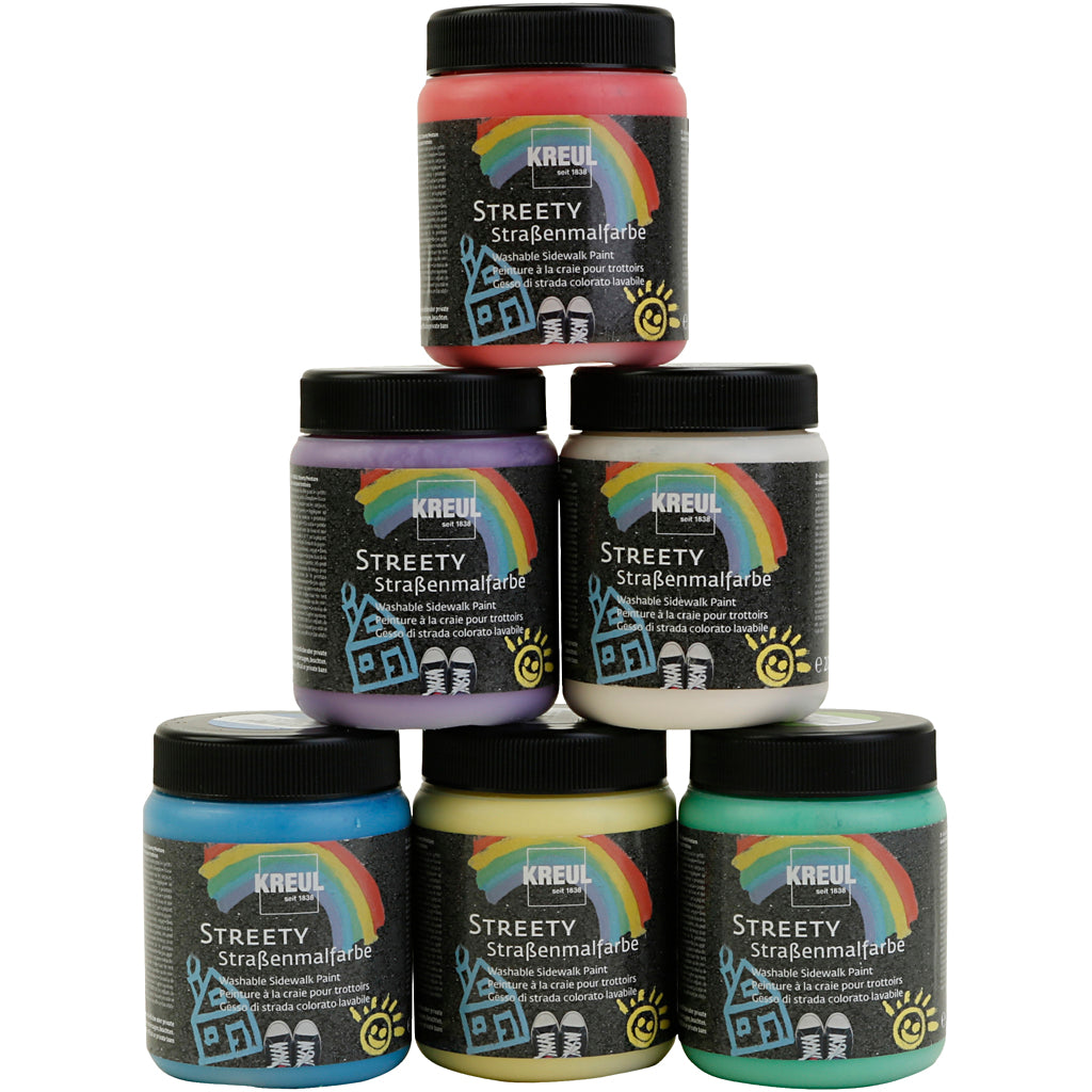 Paint à craie de trottoir, 6x200 ml 1 boîte