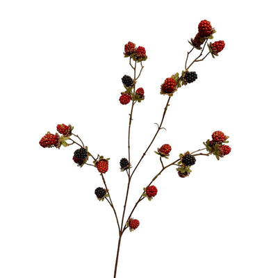 Branche artificielle collection Roberts avec mûres rouge noir 76cm