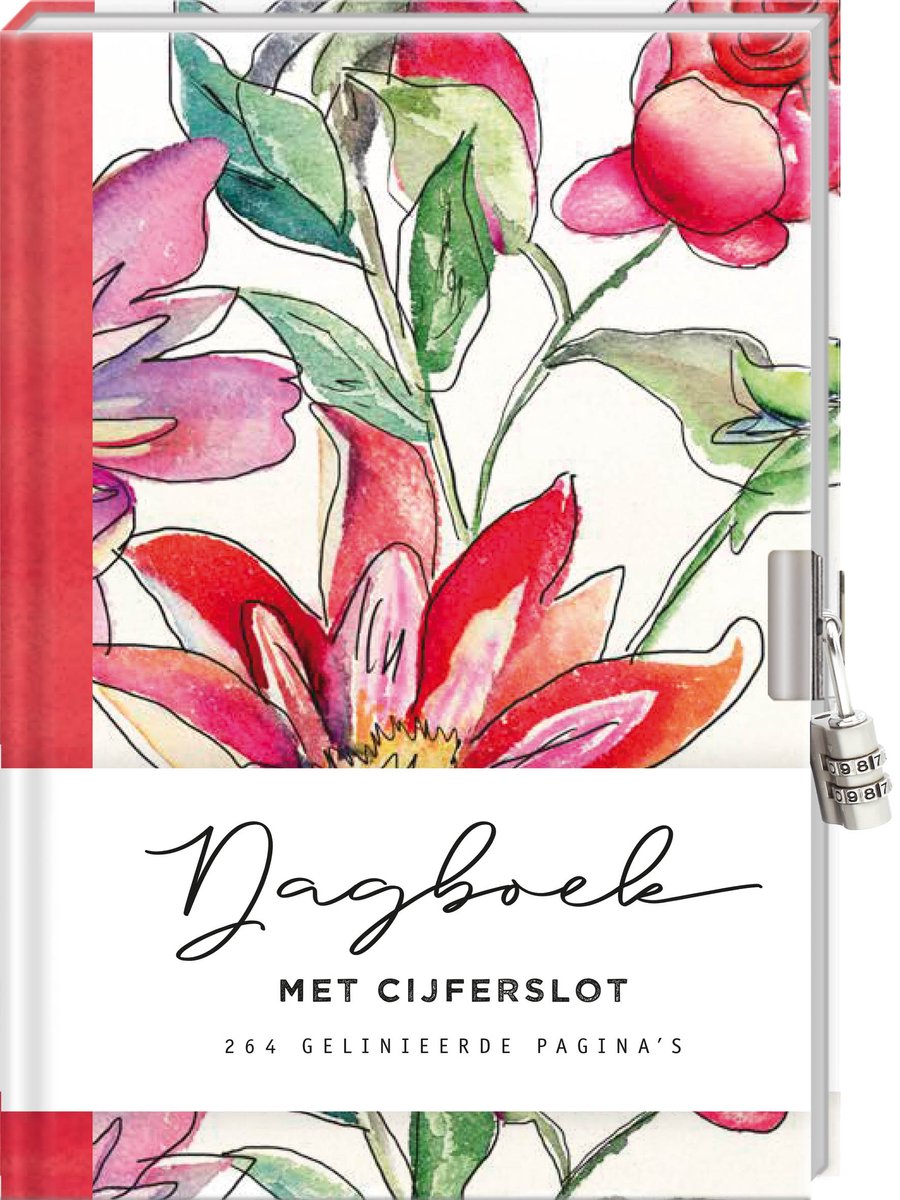 Agenda Interstat avec serrure à combinaison pour adulte - fleur