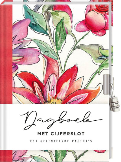 Agenda Interstat avec serrure à combinaison pour adulte - fleur