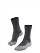Falke tk5 chaussettes de marche en laine fine anti-ampoules en matériau fonctionnel hommes gris - taille 46-48