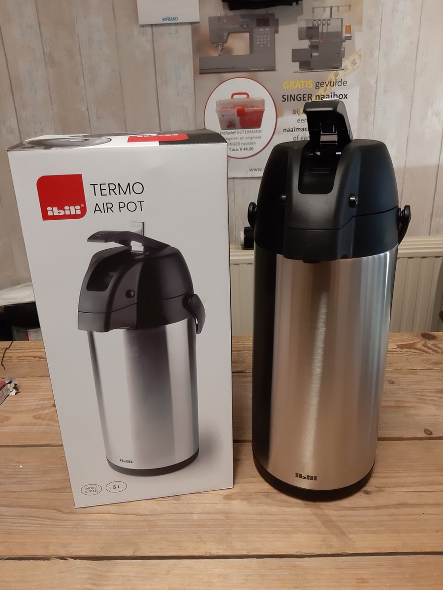 Pichet isotherme Ibili 5 litres avec pompe - inox
