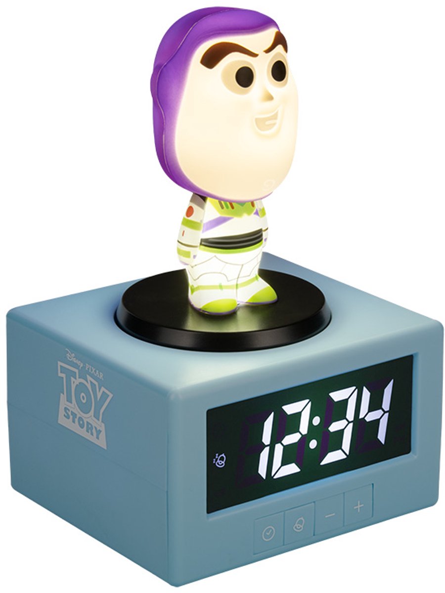 Réveil Paladone Buzz l'Éclair avec lampe de nuit – réveil numérique 14 cm –