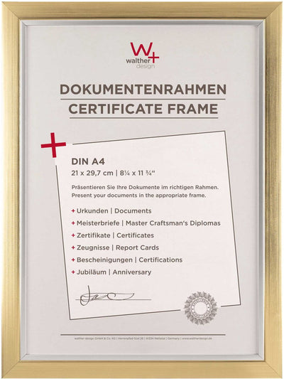 Walther Beyond - cadre photo - format photo 21x29,7 cm (din A4) - champagne