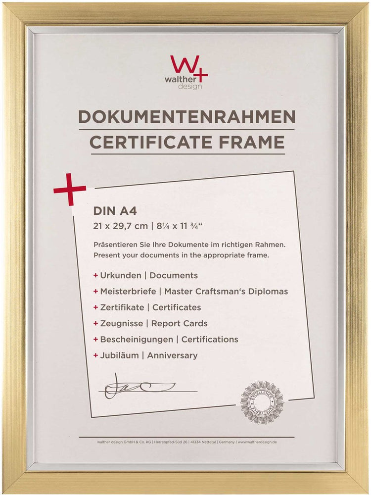 Walther Beyond - cadre photo - format photo 21x29,7 cm (din A4) - champagne